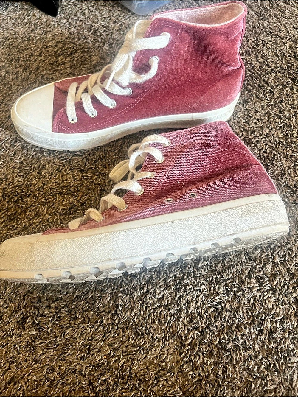 Corkys High Top Sneakers Pink & White US 9